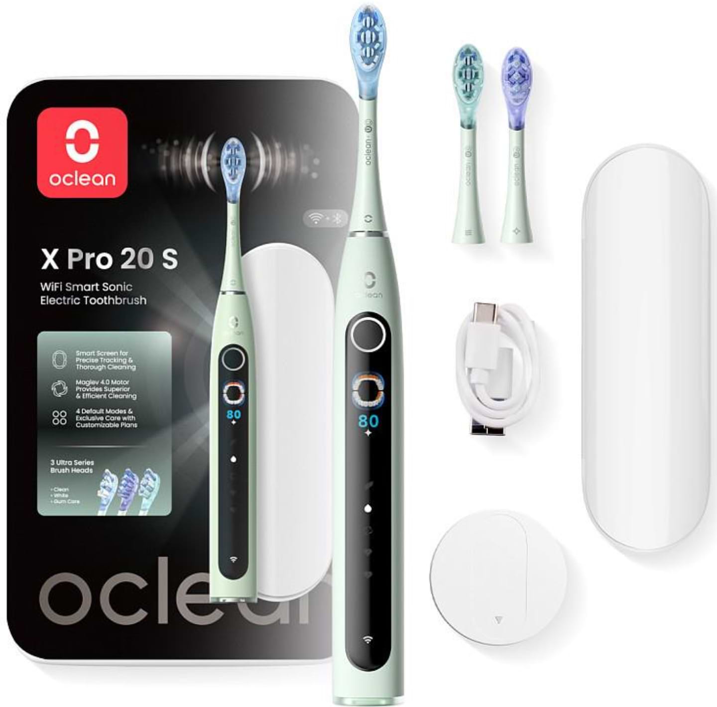 Зубная щетка электрическая Oclean X Pro 20 Set Green (6970810556933) - Фото 1