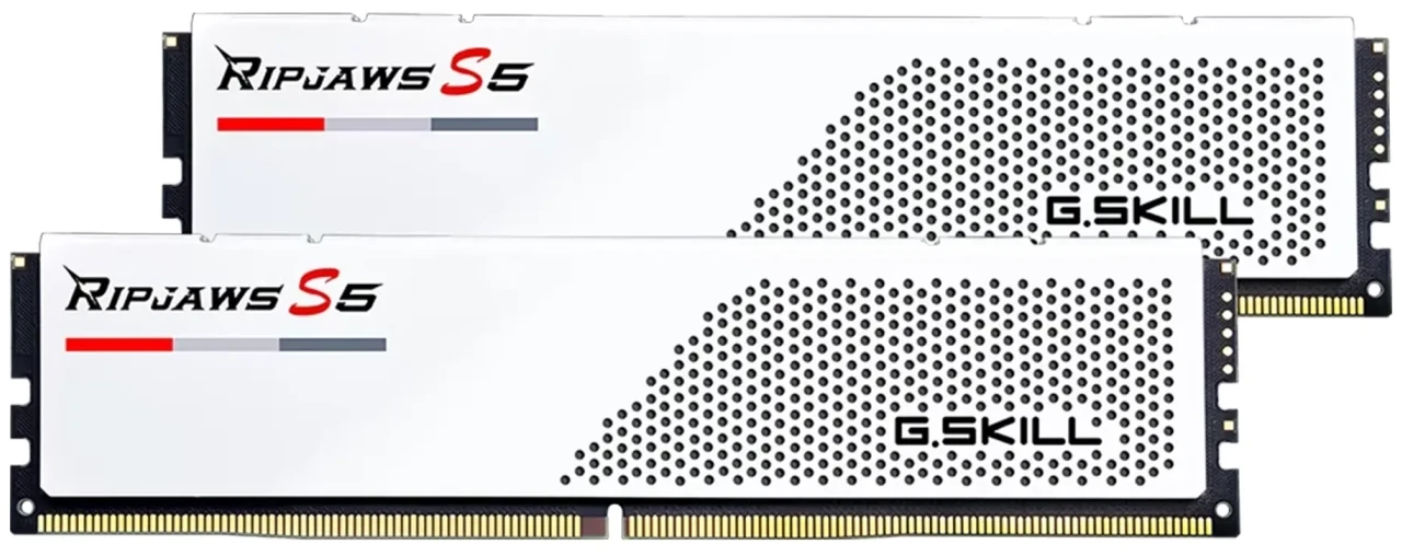 Пам'ять DDR G.Skill Ripjaws S5 White DDR5-5600 64GB (2x32GB) CL46-45-45-89 1.10V (F5-5600J4645A32GX2-RS5W)