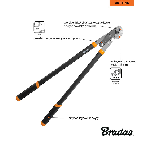 Фото - Ножиці садові BRADAS V-SERIES 680 мм (KT-V1252)