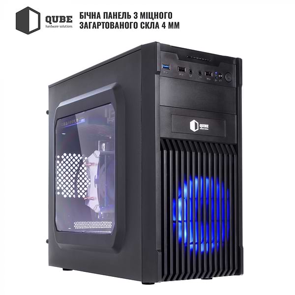 Фото - Системний блок QUBE QB i7 12700F RX 560 4GB 3242 (i712700FRX5604GB3242)