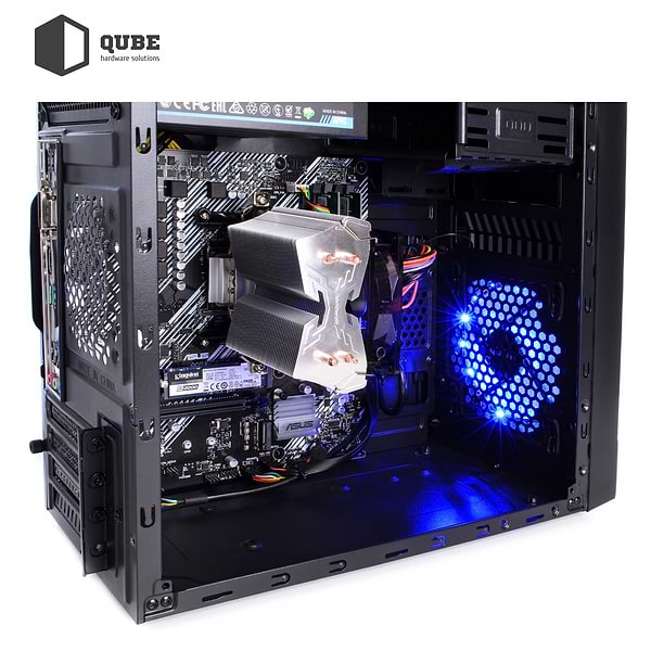 Фото - Системний блок QUBE QB i7 12700F RX 560 4GB 3242 (i712700FRX5604GB3242)