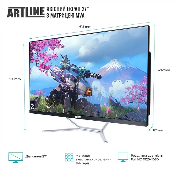 Фото - Комп'ютер-моноблок Artline Gaming G77 (G77v40)