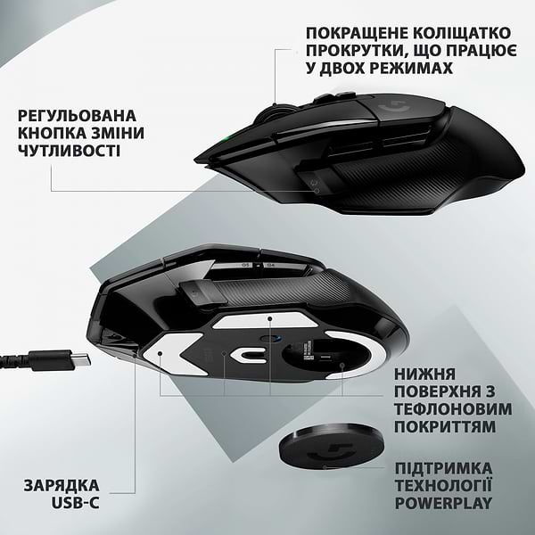 Фото - Мышь беспроводная игровая Logitech G502 X Plus Wireless Black (910-006162)
