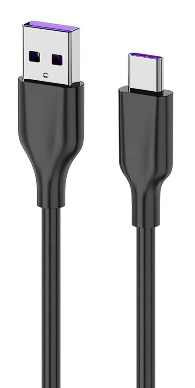 Кабель синхронізації даних 2E USB-A - USB-C Glow 1 m Black (2E-CCAC-BL)
