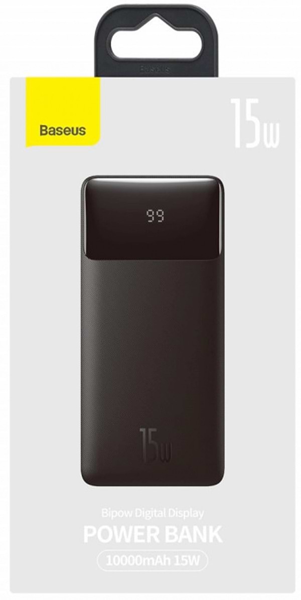 Фото - Батарея мобільна Baseus Bipow 10000mAh 2xUSB+Typ C 15W USB to Micro USB (PPBD050001)