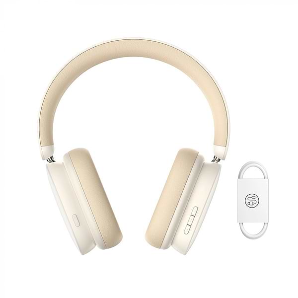 Фото - Навушники повнорозмірні бездротові Baseus Bowie H1 Creamy-White (NGTW230002)