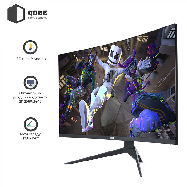 Фото - Монітор ігровий QUBE Overlord C27Q165Fast