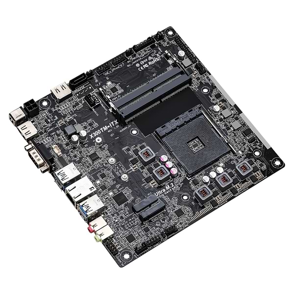 Фото - Материнська плата ASRock  sAM4/X300/DDR4/miniITX Bulk (X300TM-ITX)