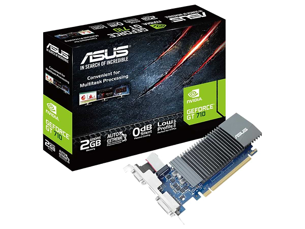 Фото - Видеокарта Asus NVIDIA GT 710 DDR5 (GT710-SL-2GD5-BRK-EVO)