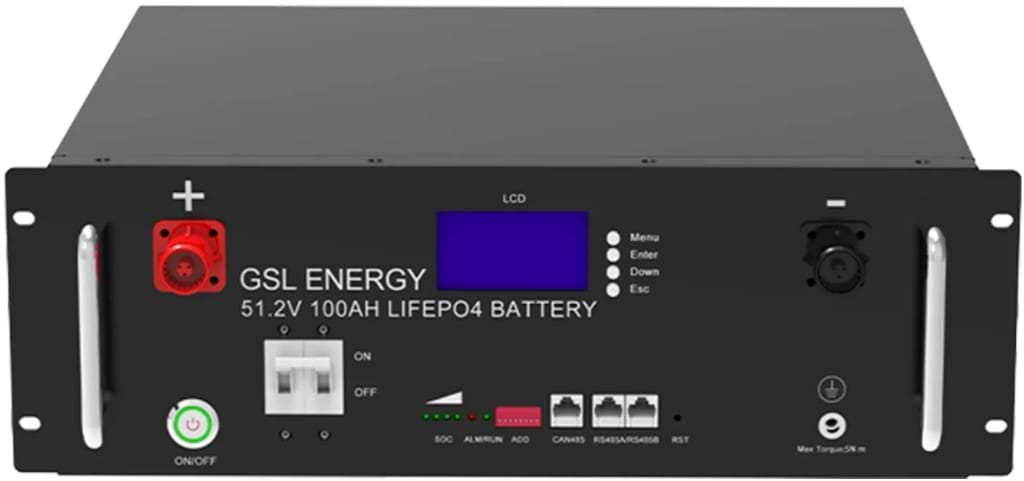 Батарея для сонячного інвертора GSL 51100 100Ah 51.2V 5.12KWh LiFePo4 (GSL-51-100/GSL51100-3.5U)