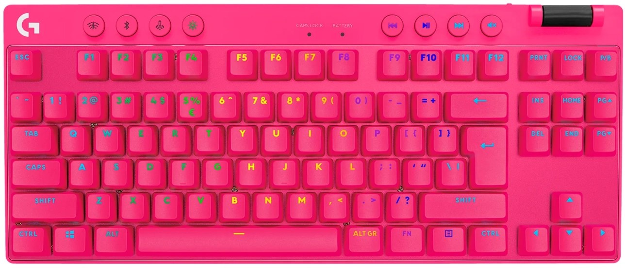 Фото - Клавиатура беспроводная игровая Logitech G Pro X TKL LightSpeed Magenta (920-012159)