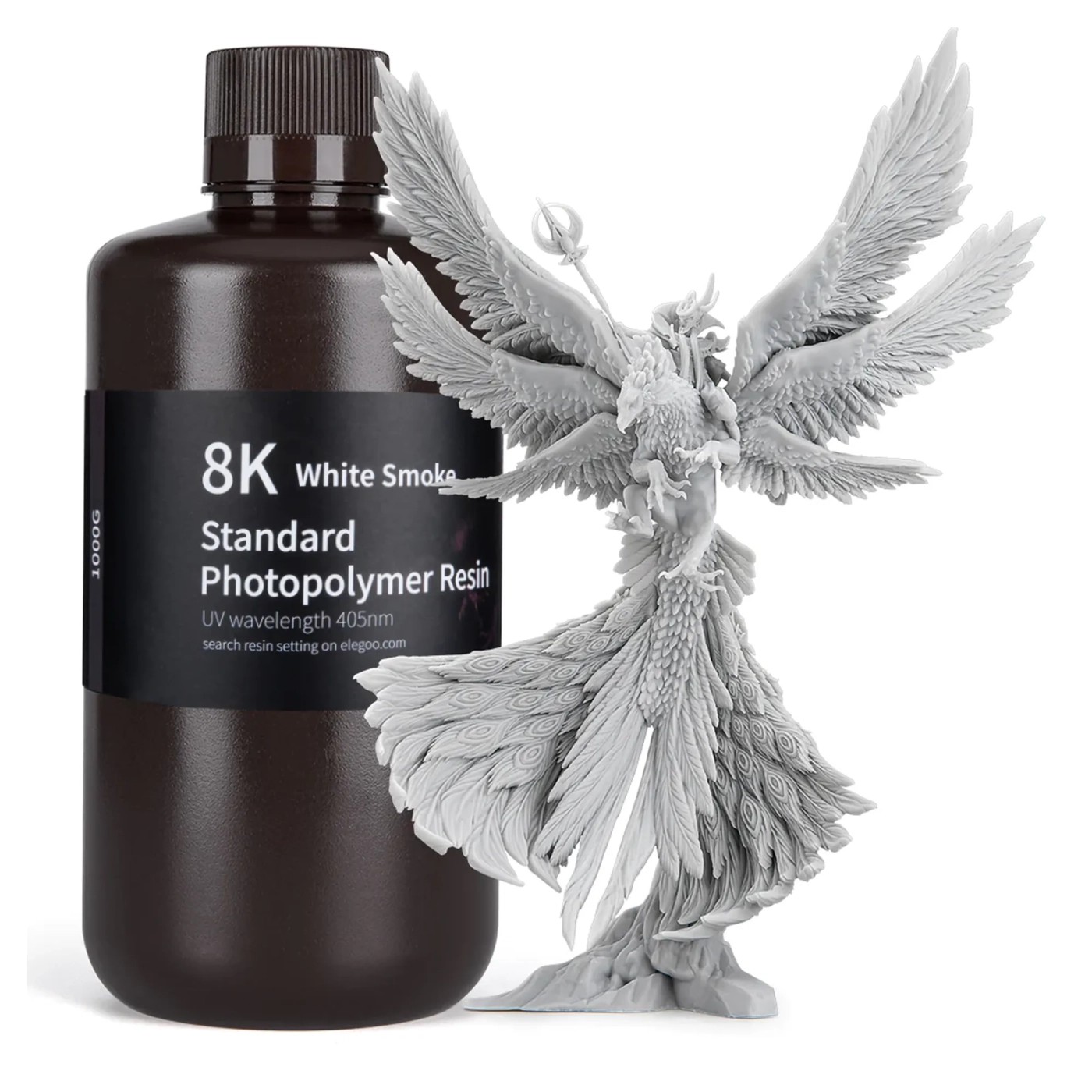Гумовий фотополімер Elegoo Standard Resin 8K 1 кг White Smoky (50.103.0131)