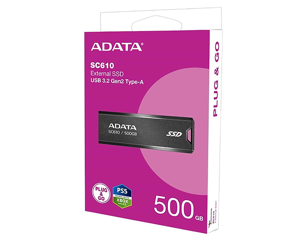 Фото - SSD-накопитель внешний ADATA SD610 500GB USB 3.2 (SC610-500G-CBK/RD)