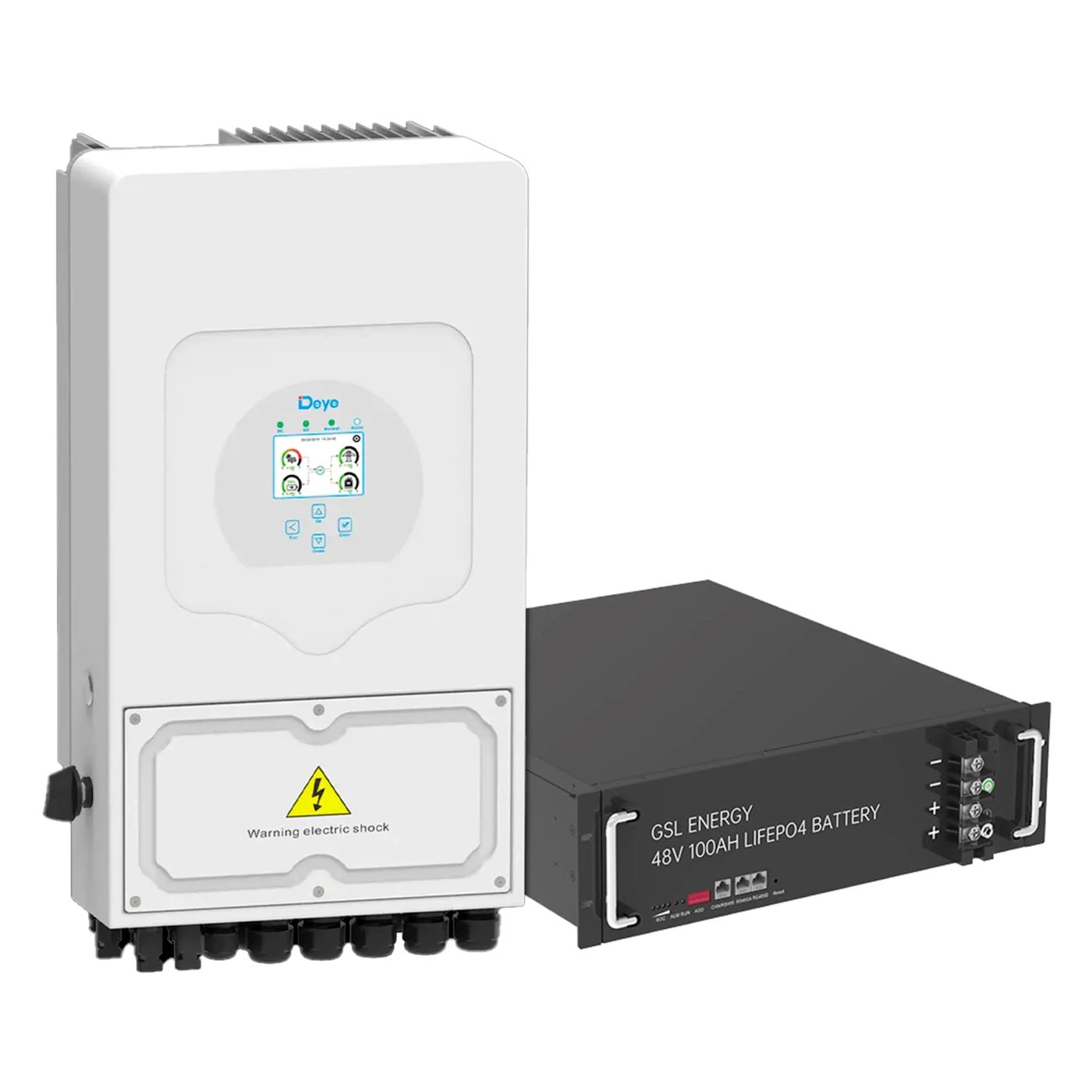 Система зберігання енергії Deye SUN-6K-SG03LP1-EU-1GS4.8K-LFP (1ф, 6kW, 48V, 100Ah, LiFePO4)
