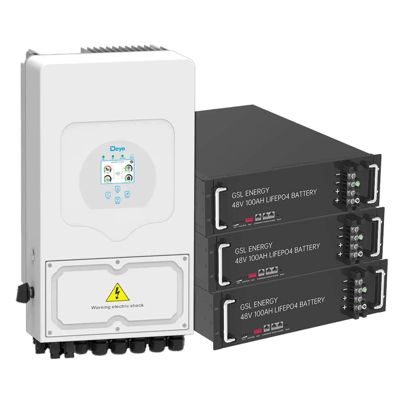 Система зберігання енергії Deye SUN-6K-SG03LP1-EU-3GS14.4K-LFP (1ф, 6kW, 48V, 300Ah, LiFePO4)