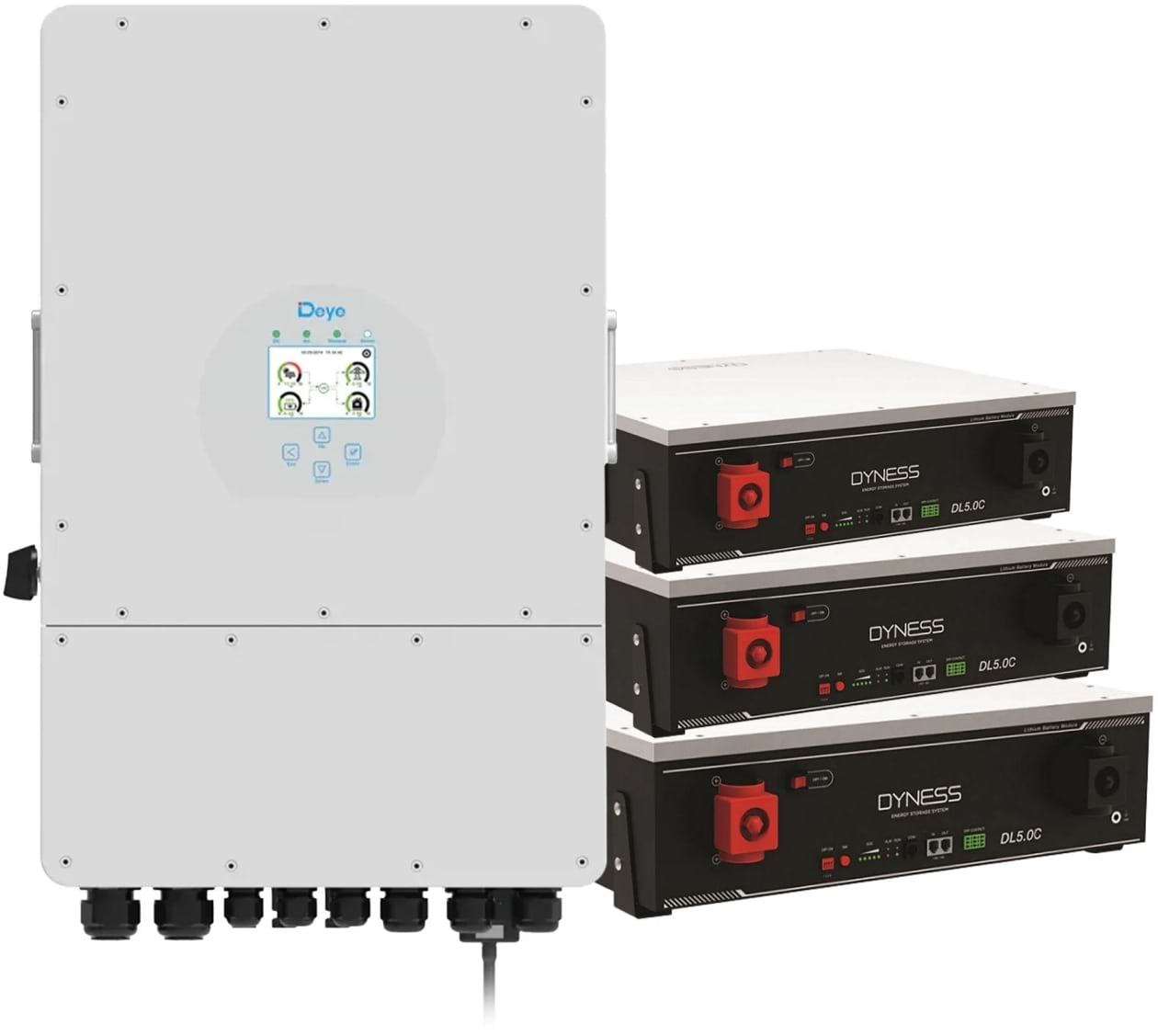 Система хранения энергии Deye SUN-12K-SG04LP3-EU-3DY15.36K-LFP-W