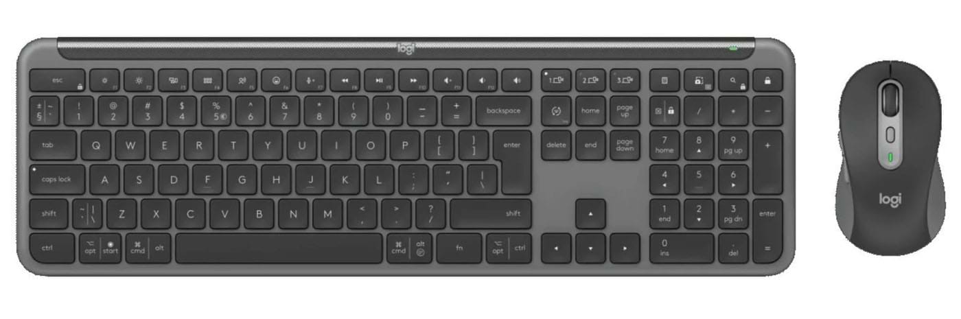 Клавиатура+мышь беспроводная Logitech Signature Slim Combo MK950 for Business Graphite (920-012508)