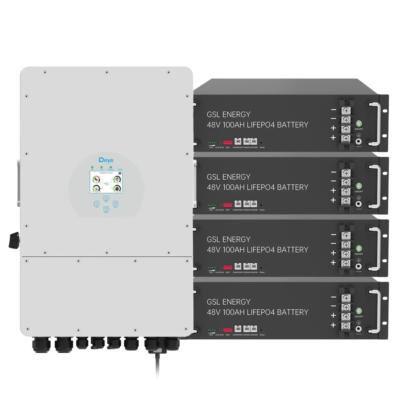 Система хранения энергии Deye SUN-12K-SG04LP3-EU-4GS19.2K-LFP (3ф, 12kW, 48V, 400Ah, LiFePO4)