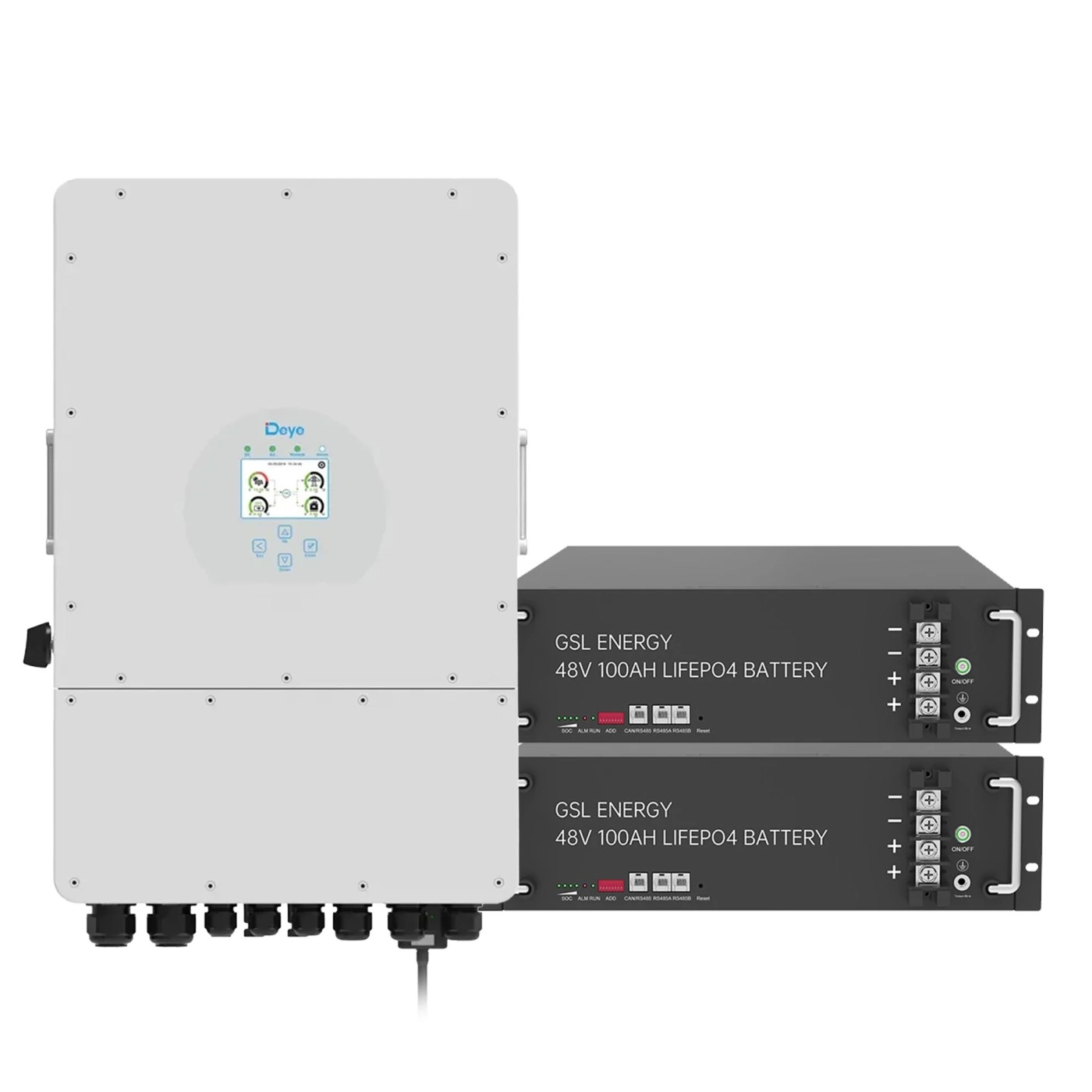 Система хранения энергии Deye SUN-8K-SG01LP1-EU-2GS9.6K-LFP (1ф, 8kW, 48V, 200Ah, LiFePO4)