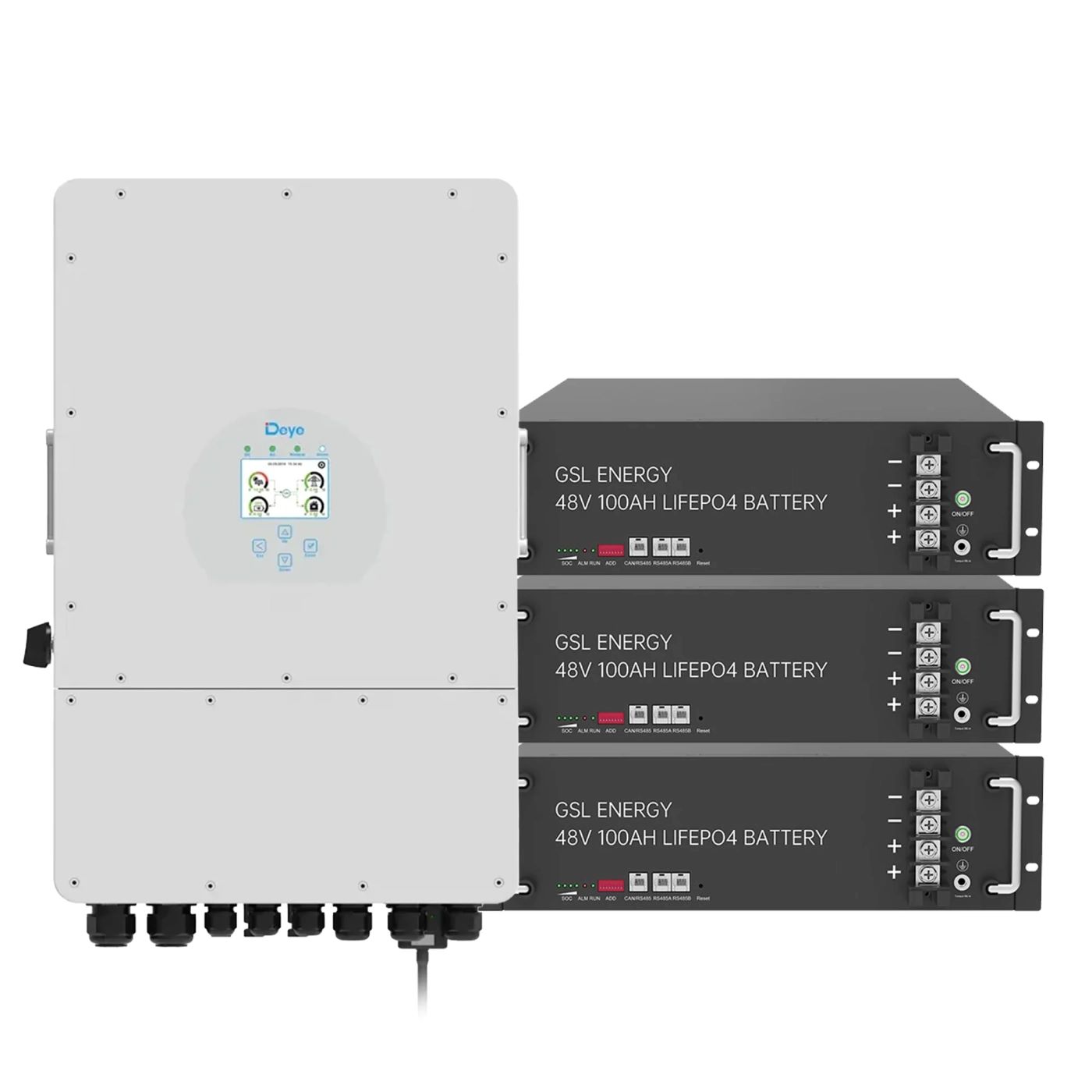 Система хранения энергии Deye SUN-10K-SG04LP3-EU-3GS14.4K-LFP (3ф, 10kW, 48V, 300Ah, LiFePO4)