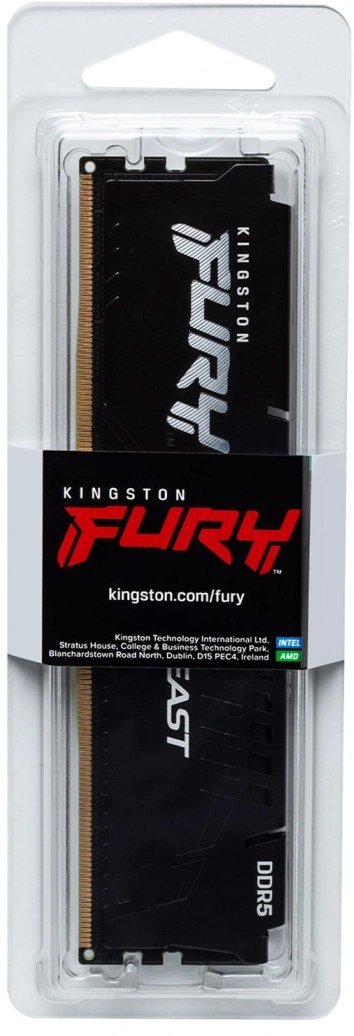 Фото - Память DDR Kingston DDR5 2x16GB/6400 Fury Beast Black (KF564C32BBK2-32)