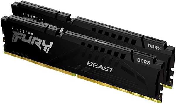 Фото - Память DDR Kingston DDR5 2x16GB/6400 Fury Beast Black (KF564C32BBK2-32)