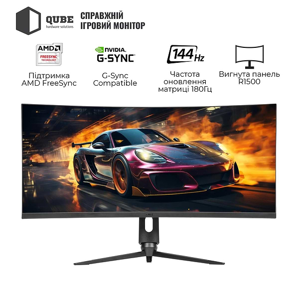 Фото - Монитор игровой QUBE Overlord (C34UQ180HC)