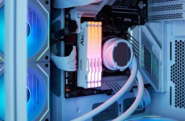 Фото - Память DDR Kingston FURY Beast White RGB DDR5-6000 32GB (2x16GB) (KF560C30BWEAK2-32)