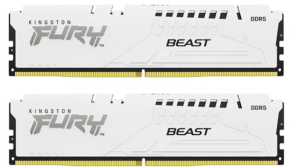 Фото - Память DDR Kingston FURY Beast White DDR5 6400 64GB (2x32GB) (KF564C32BWEK2-64)