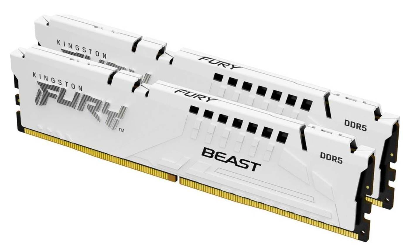 Пам'ять DDR Kingston FURY Beast White DDR5 6400 32GB (2x16GB) (KF564C32BWEK2-32)