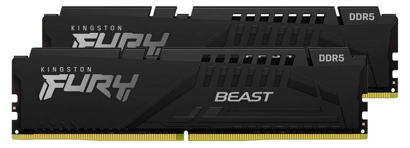 Память DDR Kingston FURY Beast Black DDR5 6400 64GB (2x32GB) (KF564C32BBEK2-64)