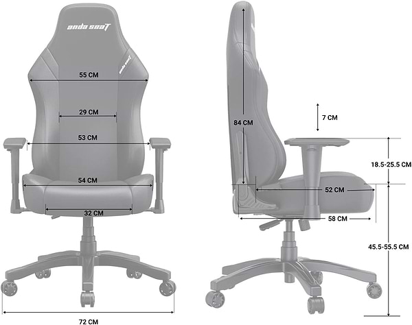 Фото - Крісло для геймерів Anda Seat Luna Size L Black/Red PVC (AD18-48-BR-PV)