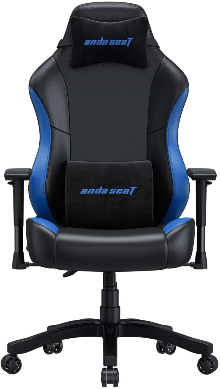 Кресло для геймеров Anda Seat Luna Size L Black/Blue PVC (AD18-48-BS-PV) - Фото 1