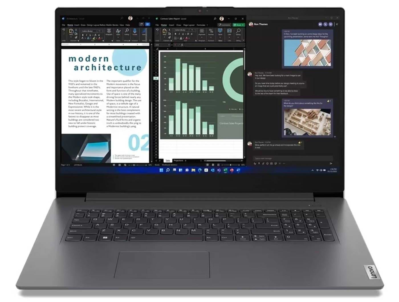 Ноутбук Lenovo V17 G4 IRU (83A2001YRA) Iron Grey - Фото 1