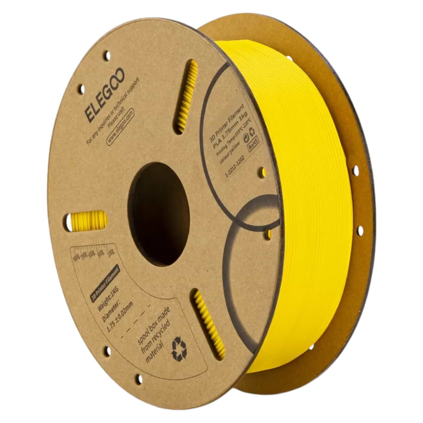 Нитка для PLA-картриджа Elegoo Filament 1.75 мм 1 кг Yellow (50.203.0043)
