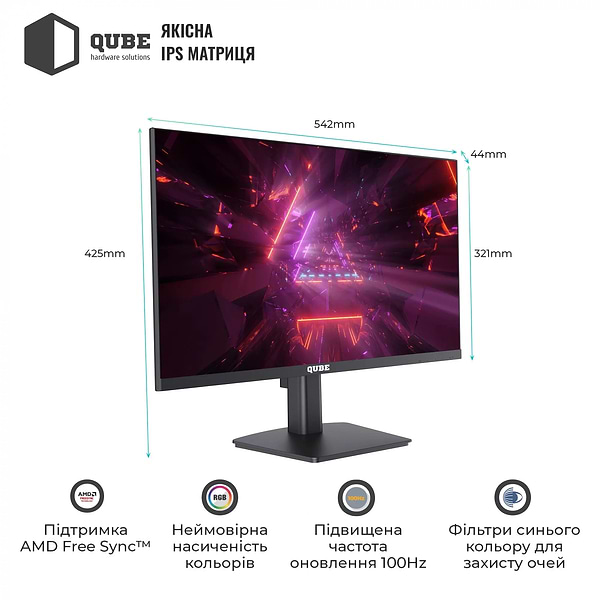 Фото - Монітор QUBE V24F100-IPS