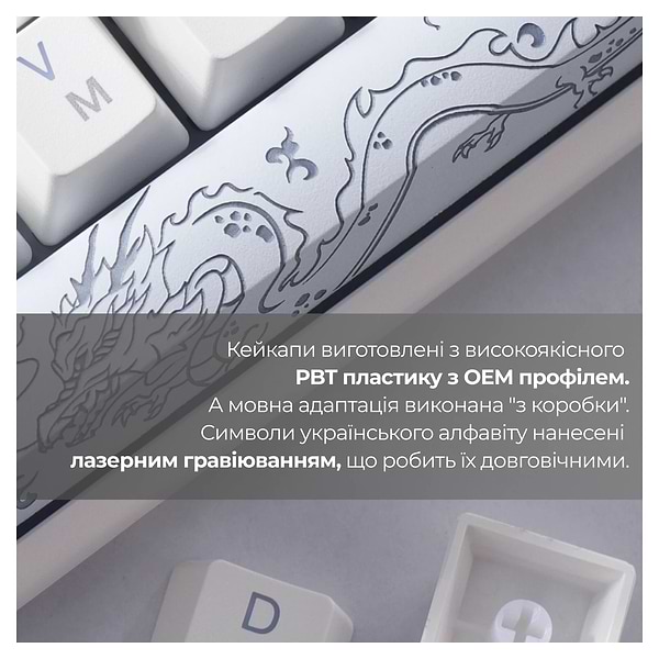 Фото - Клавиатура проводная игровая Ducky One 3 Cherry MX Speed Silver RGB White UA (DKON2108ST-PUAPXPWWWSC1)