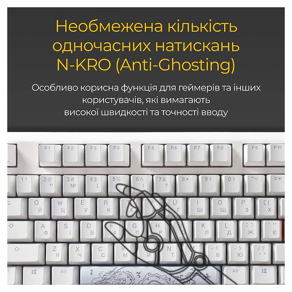 Фото - Клавиатура проводная игровая Ducky One 3 Cherry MX Speed Silver RGB White UA (DKON2108ST-PUAPXPWWWSC1)
