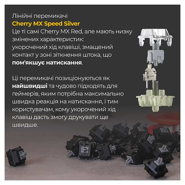 Фото - Клавиатура проводная игровая Ducky One 3 Cherry MX Speed Silver RGB White UA (DKON2108ST-PUAPXPWWWSC1)