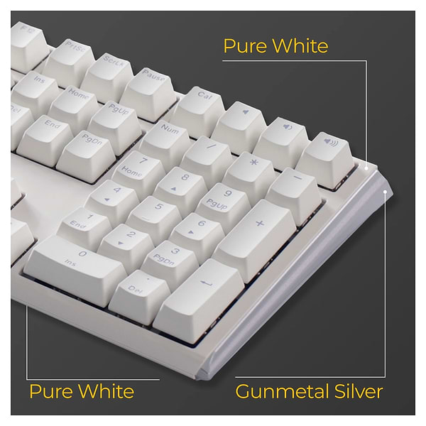 Фото - Клавиатура проводная игровая Ducky One 3 Cherry MX Speed Silver RGB White UA (DKON2108ST-PUAPXPWWWSC1)