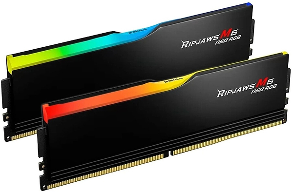 Фото - Память DDR G.Skill Ripjaws M5 Neo RGB Black DDR5-6000 32GB (2x16GB) (F5-6000J3636F16GX2-RM5NRK)
