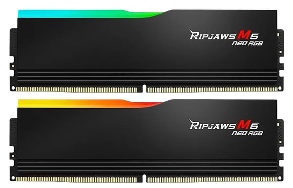 Фото - Память DDR G.Skill Ripjaws M5 Neo RGB Black DDR5-6400 32GB (2x16GB) (F5-6400J3240G16GX2-RM5NRK)