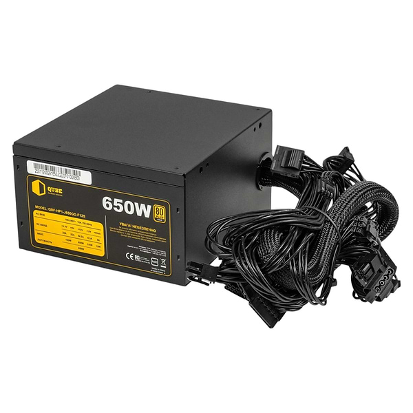 Фото - Блок живлення для ПК QUBE 650W 80+ Gold (QBF-HP1-J650GD-F12S)
