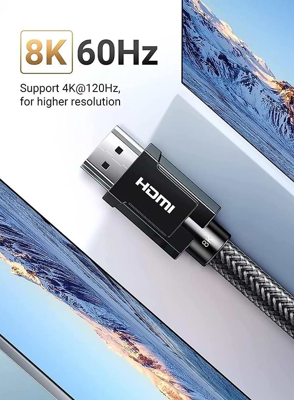 Фото - Кабель HDMI UGREEN HD135 HDMI - HDMI 8K 3m Gray (80602)