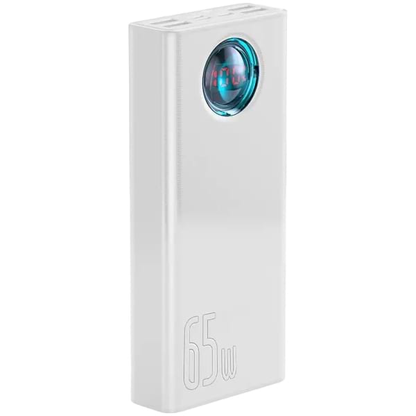 Фото - Батарея мобільна Baseus Amblight 30000mAh 65W 4xUSB-A+USB-C + USB-C White (PPLG000102)