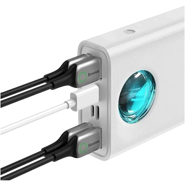 Фото - Батарея мобільна Baseus Amblight 30000mAh 65W 4xUSB-A+USB-C + USB-C White (PPLG000102)