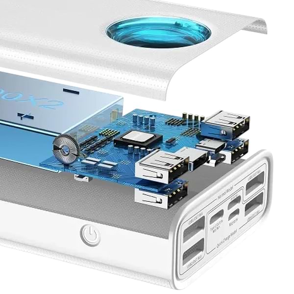 Фото - Батарея мобільна Baseus Amblight 30000mAh 65W 4xUSB-A+USB-C + USB-C White (PPLG000102)