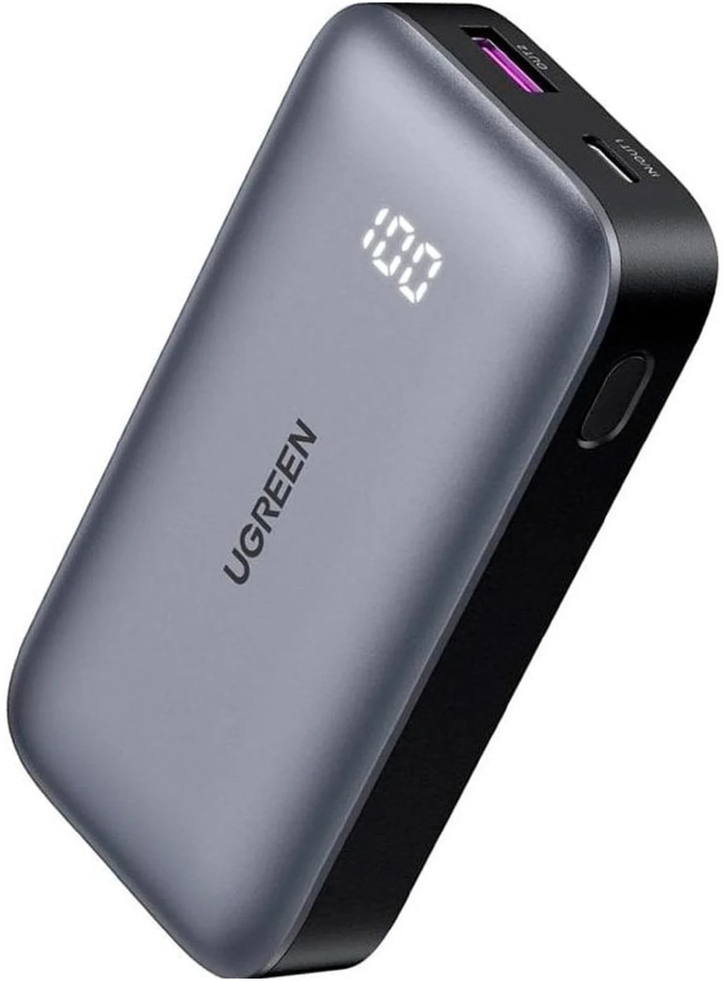 Батарея мобільна UGREEN PB502 10000mAh 30W USB-A+USB-C Gray (25185) - Фото 1