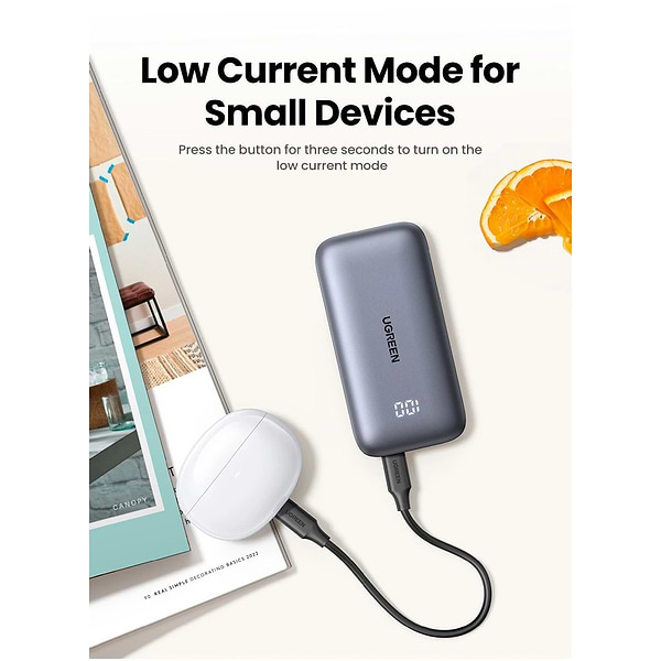 Фото - Батарея мобільна UGREEN PB502 10000mAh 30W USB-A+USB-C Gray (25185)