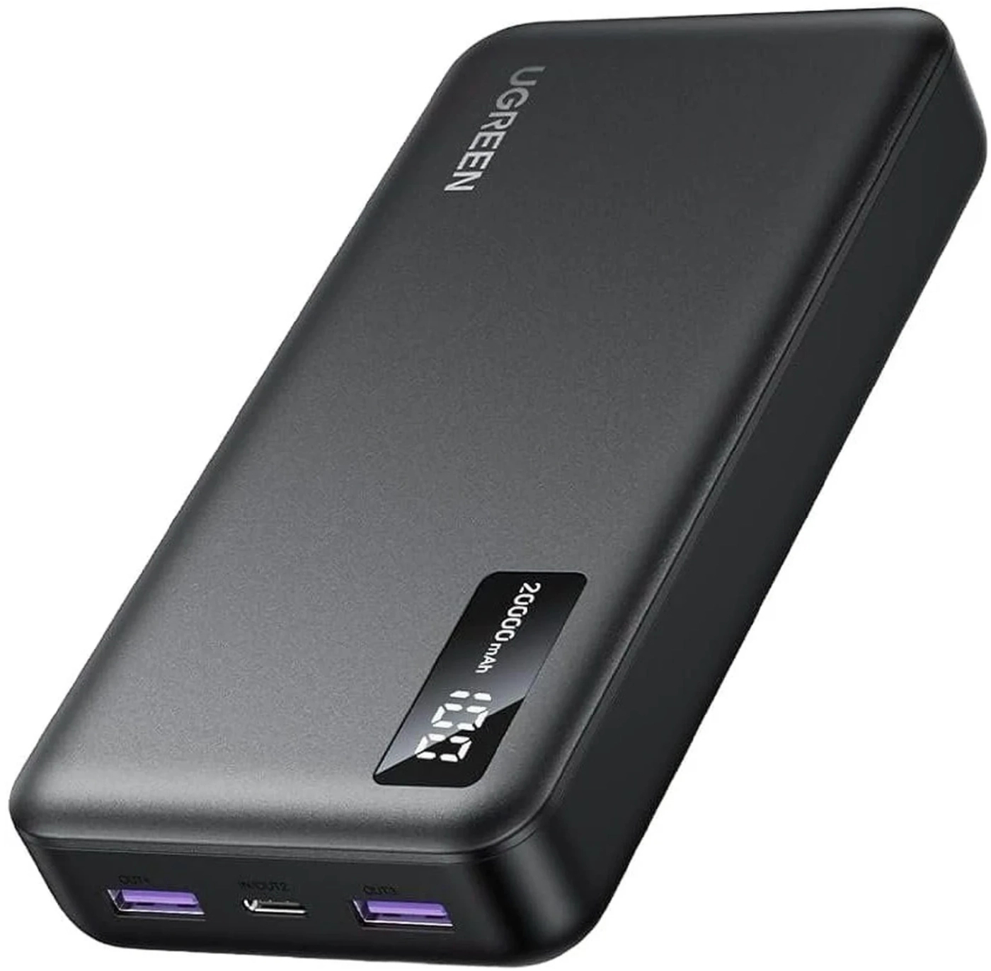 Батарея мобільна UGREEN PB312 20000mAh 20W 2xUSB-A+USB-C PD Black (25683) - Фото 1